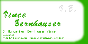 vince bernhauser business card